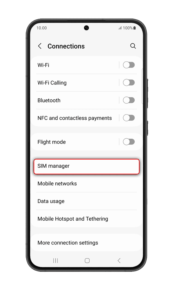 Step 5: Click on Mobile data > Select eSIM1