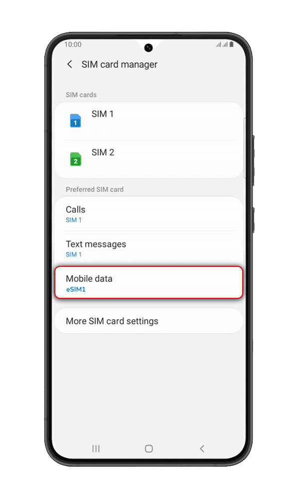 Step 2: Select Sim Manager